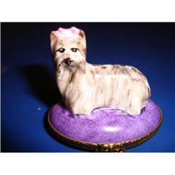 Scottish Terrier Limoges box signed by artist
