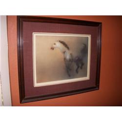 Mustang By Kaiko Moti-Aquatint Etching S/N