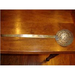 Old French brass strainer late 1800