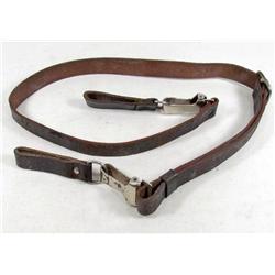 GERMAN NAZI WAFFEN SS OFFICERS LEATHER CROSS STRAP