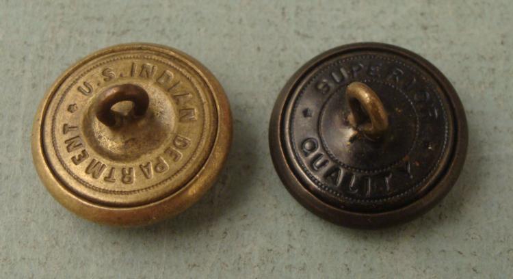 2 U.S. Indian Service Coat Buttons 