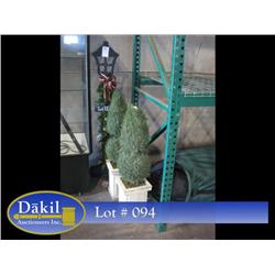 DECORATIVE TREES & SIGN (X3)