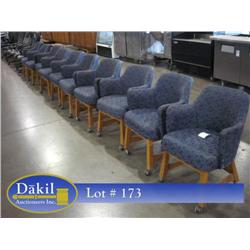 CASTERED ARM CHAIRS (X10)