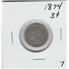 Image 1 : 1874 3 CENT PIECE