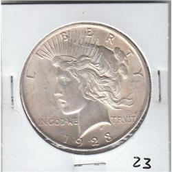 $1 1923 PEACE UNCIRCULATED SILVER