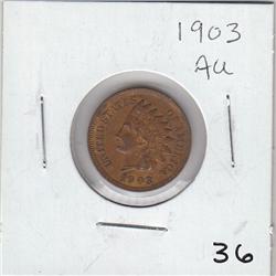 1903 INDIAN HEAD CENT AU