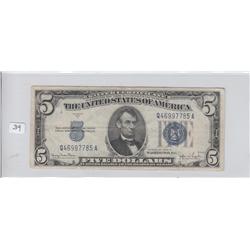 $5 SILVER CERTIFICATE 1934 D