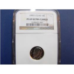 1995 S CLAD DIME PROOF NGC 69