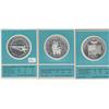 Image 2 : 3 SILVER ROUNDS COMMEMORATIVE CLAD VERY LOW MINTAGE