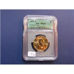 2007 D ADAMS $1 ICG MS 65
