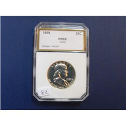 1959 PROOF HALF GRADED PCI 68 SILVER