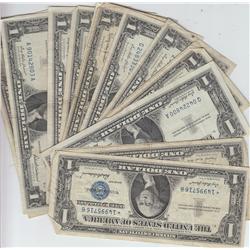 17 SILVER CERTIFICATES W/ 2 STARS 1957 MID GRADES