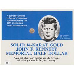 14 KARAT GOLD KENNEDY MEMORIAL HALF