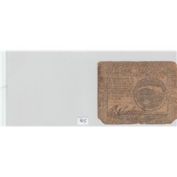COLONIAL CURRENCY 1775 $4 RARE HIGH DENOMINATION