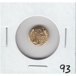 MEXICO GOLD WEDDING TOKEN 1865