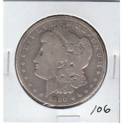 1890 CC CARSON CITY $1 SILVER MORGAN