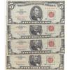 Image 1 : 4 $5 1963 RED SEALS