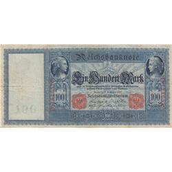 100 MARK NOTE GERMAN 1909