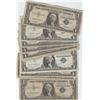 Image 1 : 11 SILVER CERTIFICATES WITH STAR $1 1957 1935