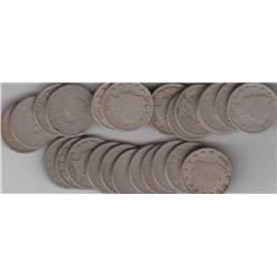 25 V NICKELS LOWER GRADES ASSORTED DATES