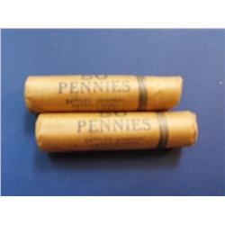 2 ROLL OF UNC WHEAT CENTS DATES BELIEVED TO BE 1959