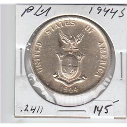 50 CENTAVOS SILVER UNITED STATES 1944 PHILIPPINES