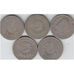 GROUP OF 1912 D V NICKELS