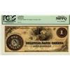 Image 1 : The Colonial Bank of Canada 1859 $1  CH-130-10-02-02R PCGS AU50 PPQ