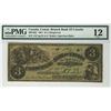 Image 1 : The Commercial Bank of  Canada 1861 $3 1187 CH-200-10-02 PMG F12