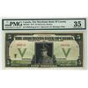 Image 1 : The Merchants Bank of Canada 1919 $5 689510 CH-460-22-02 PMG VF35.  Attractive and scarce in this co