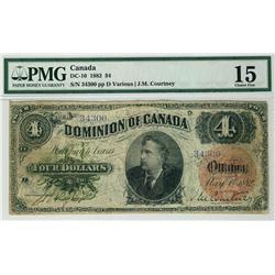 1882 $4 DC-10 89156 PMG F15