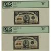 Image 1 : 1923 25¢ DC-24c #167910, DC-24d #698600 both PCGS AU53
