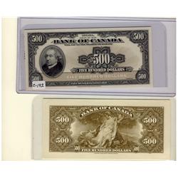 1935 $500 BC-17 Front and Back Proof  A very attractive example.