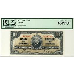 1937 $100 BC-27c B/J4430890 PCGS UNC63PPQ
