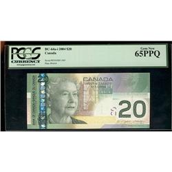 RADAR 2004 $20 BC-64a-i EYG9851589 PCGS UNC65PPQ