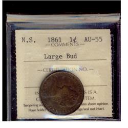 Nova Scotia 1861 1¢ Large bud ICCS AU55.