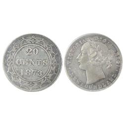 Nfld 1873 20¢ ICCS EF45.  Scarce date.