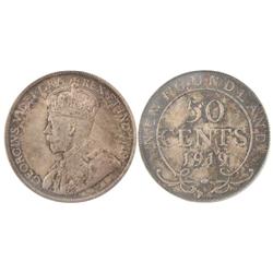 Nfld 1919c 50¢ PCGS MS64, attractively toned.  Very nice example.