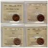 Image 1 : 1944, 1947 ML Blt7, 1950 & 1952 1¢ ICCS MS64RD.  Lot of 4 coins.