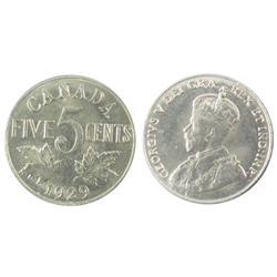 1929 5¢ ICCS MS65, well struck.  Marks free.  Rare this nice.