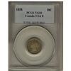 Image 1 : 1858 5/1st 8 10¢ PCGS VG10, a nice and solid example of this rare variety.
