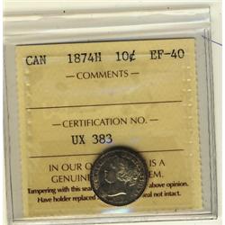1874H 10¢ ICCS EF40.