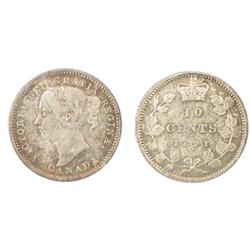 1891 21Leaves 10¢ ICCS MS65PQ+, Great strike with superb toning.  Very flashy and rare this nice.