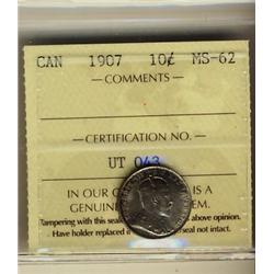 1907 10¢ ICCS MS62.