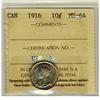 Image 1 : 1916 10¢ ICCS MS64.
