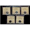 Image 1 : 1962 10¢, 1964, 1966, 1968 Nick & 1969 SmDt ICCS PL66 Heavy Cameo.  Lot of 5 coins.