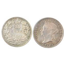 1892 25¢ ICCS MS64, lightly toned.  Very nice example.  Near GEM!