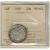 Image 1 : 1929 25¢ ICCS MS63.