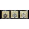 Image 1 : 1940 50¢, 1944 Nr & 1945 ICCS MS63. Lot of 3 coins.