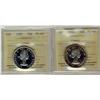 Image 1 : 1954 & 1960 50¢ ICCS PL65 Cameo.  Lot of 2 coins.